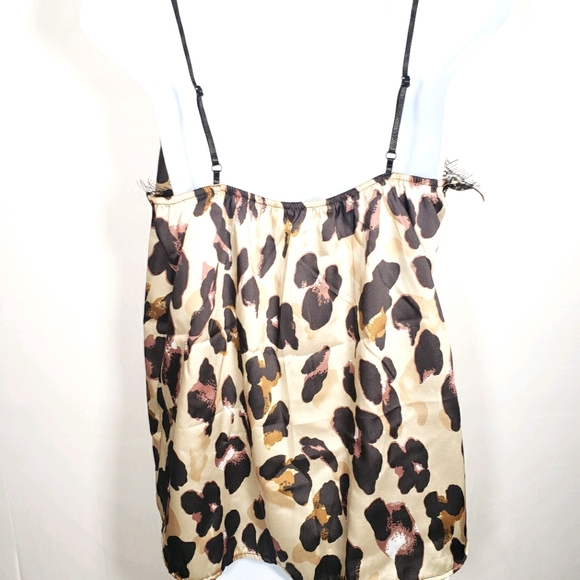 Boohoo Leopard Print Lace Tank Top Size ExtraLarge - Picture 5 of 10